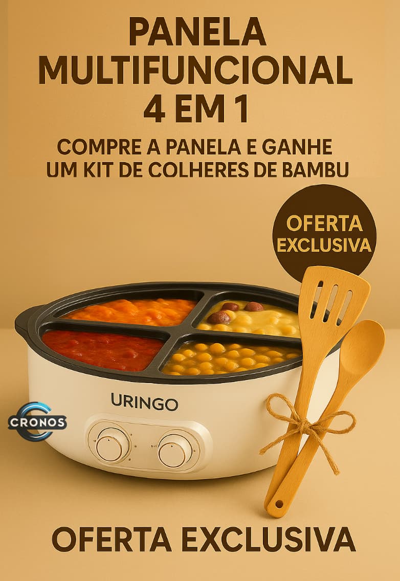 Panela Multifuncional 4 em 1 - MAIS PRATICIDADE NA COZINHA COM 6L