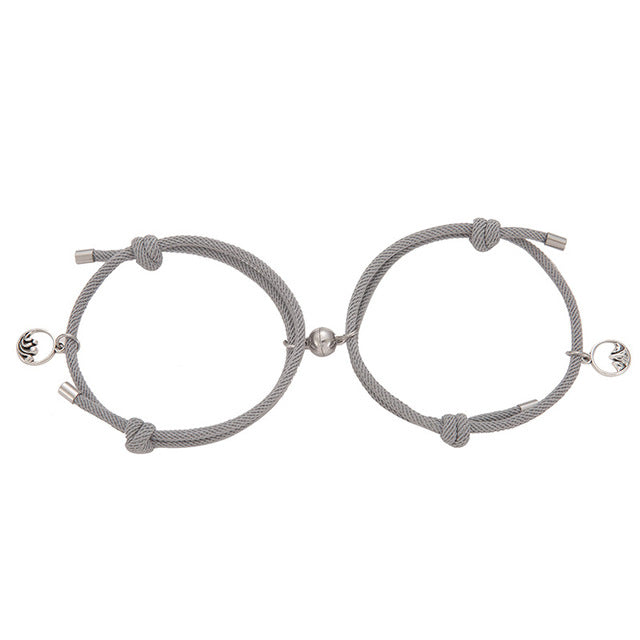 NIUYITID Couple Bracelet For Women Men Fashion Adjustable Magnetic Attract Each Other Long-Distance Love Jewelry Drop Ship