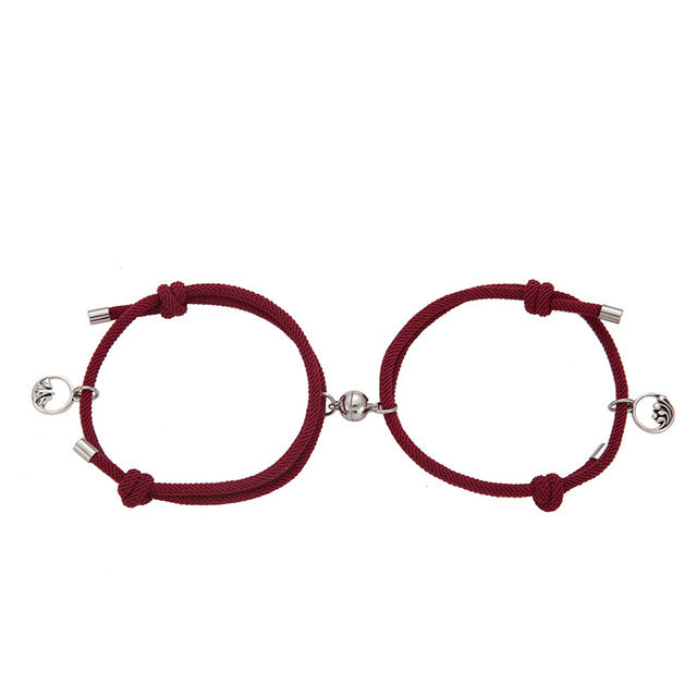 NIUYITID Couple Bracelet For Women Men Fashion Adjustable Magnetic Attract Each Other Long-Distance Love Jewelry Drop Ship