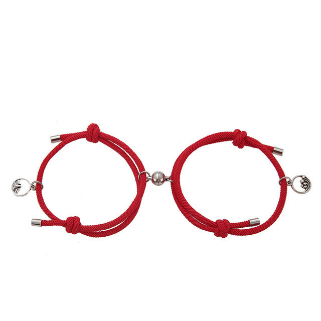NIUYITID Couple Bracelet For Women Men Fashion Adjustable Magnetic Attract Each Other Long-Distance Love Jewelry Drop Ship