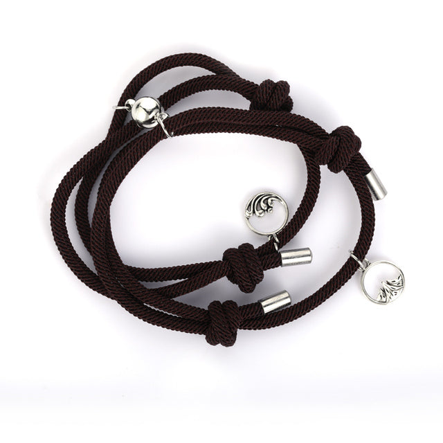 NIUYITID Couple Bracelet For Women Men Fashion Adjustable Magnetic Attract Each Other Long-Distance Love Jewelry Drop Ship