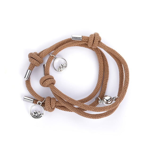 NIUYITID Couple Bracelet For Women Men Fashion Adjustable Magnetic Attract Each Other Long-Distance Love Jewelry Drop Ship
