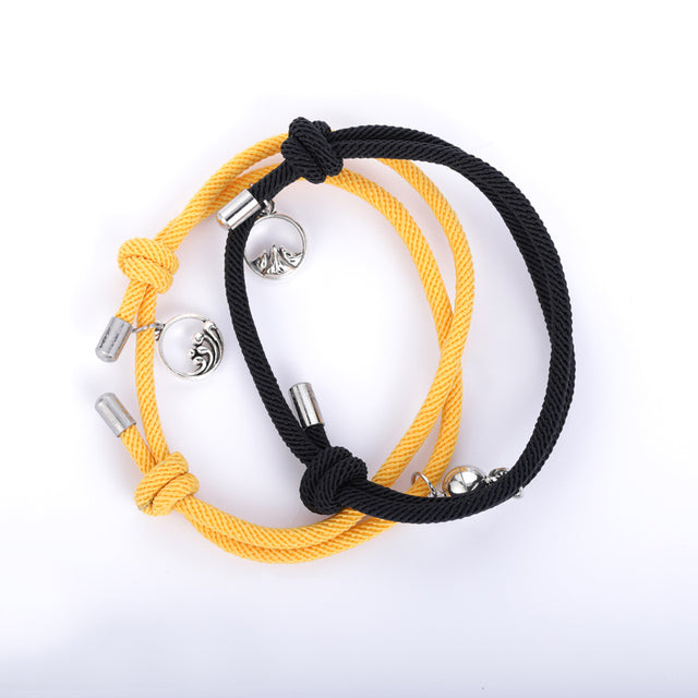 NIUYITID Couple Bracelet For Women Men Fashion Adjustable Magnetic Attract Each Other Long-Distance Love Jewelry Drop Ship