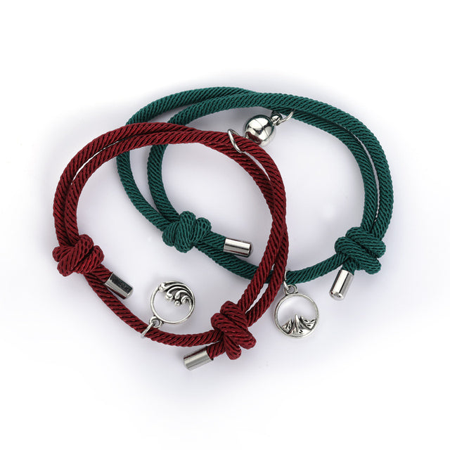 NIUYITID Couple Bracelet For Women Men Fashion Adjustable Magnetic Attract Each Other Long-Distance Love Jewelry Drop Ship