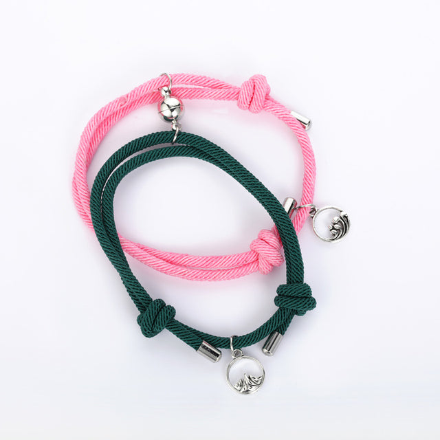 NIUYITID Couple Bracelet For Women Men Fashion Adjustable Magnetic Attract Each Other Long-Distance Love Jewelry Drop Ship