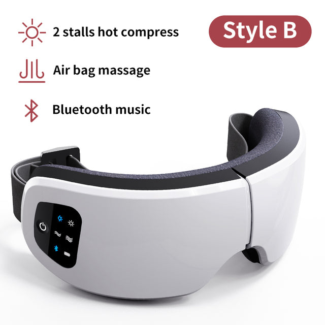 Rechargeable Smart Eye Massager Facial Massager Bluetooth Music Foldable Air Pressure Heating Relieve Eye Fatigue Massage Relax